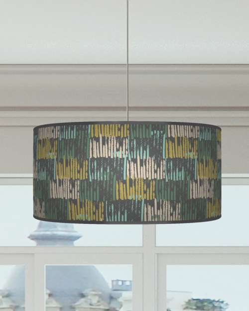 Abstract Lampshade Blue Green Grey Ceiling Light Drum Lamp Shade dz101