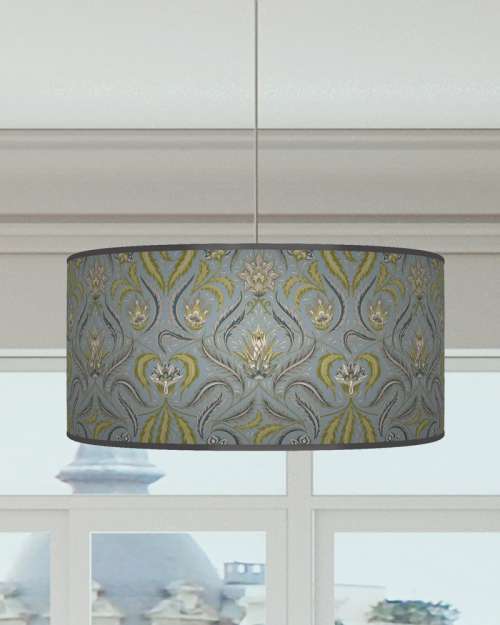 Morris Inspired Lampshade Duck Egg Blue Green Ceiling Light Drum Lamp Shade dz108