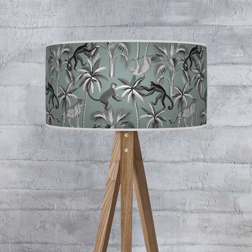 Metal Drum Style Lampshade – Easy Fit E27, White, Hand Brushed – Vintage Interior VINLS, Indoor Use