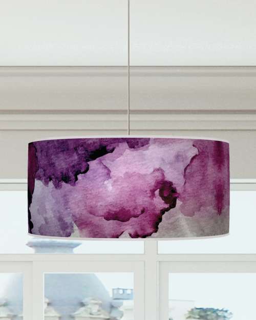 Watercolour Lampshade Purple Plum Ceiling Light Drum Lamp Shade dz189