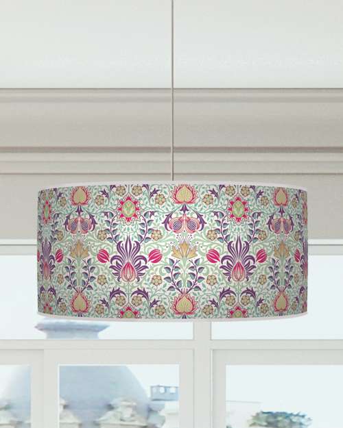 Morris Inspired Lampshade Pink Purple Blue Ceiling Light Drum Lamp Shade dz207
