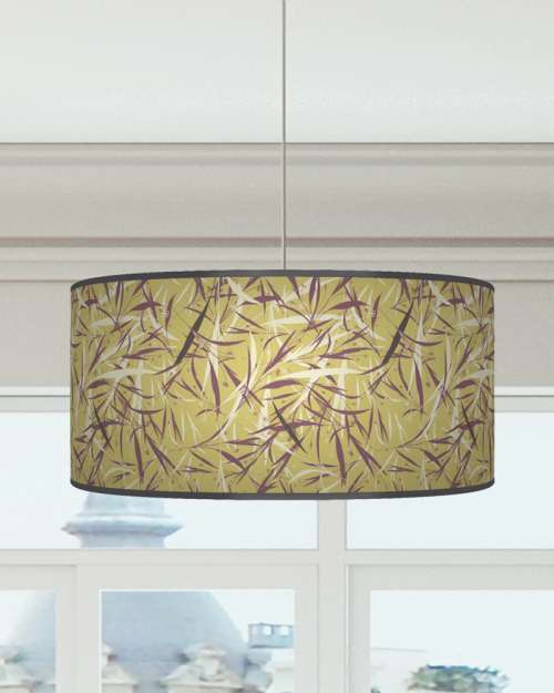 Leaves Floral Green Purple Mauve Ceiling Light Drum Lamp Shade dz20