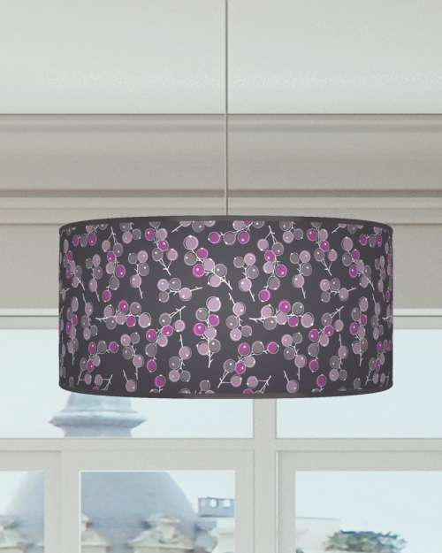 Berries Purple Mauve Grey Ceiling Light Drum Lamp Shade dz28