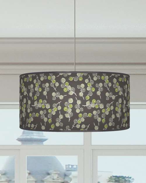 Berries Green Grey Ceiling Light Drum Lamp Shade dz30