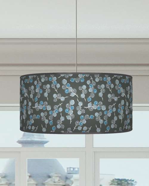 Berries Blue Grey Ceiling Light Drum Lamp Shade dz31