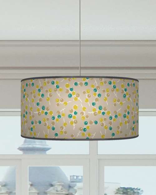 Berries Beige Latte Teal Green Ceiling Light Drum Lamp Shade dz35
