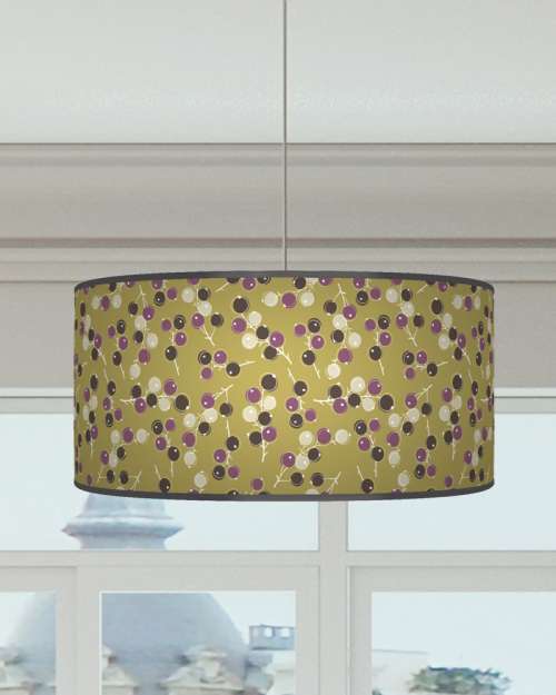 Berries Green Purple Grey Ceiling Light Drum Lamp Shade dz38