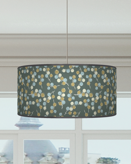 Berries Blue Green Grey  Ceiling Light Drum Lamp Shade dz39