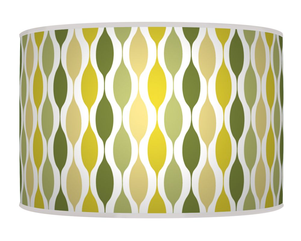 Geometric Lampshade Shades of Green Ceiling Light Drum Lamp Shade  dz54 - Image 3