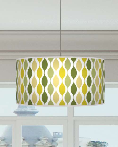 Geometric Lampshade Shades of Green Ceiling Light Drum Lamp Shade  dz54