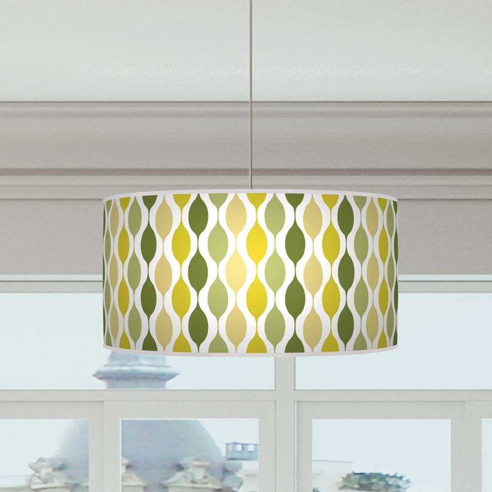 Geometric Lampshade Shades of Green Ceiling Light Drum Lamp Shade  dz54