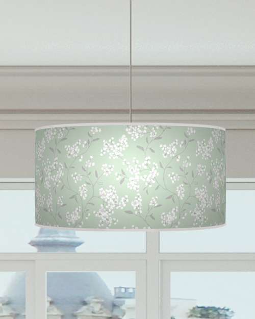 Floral Lampshade Green White Ceiling Light Drum Lamp Shade dz77