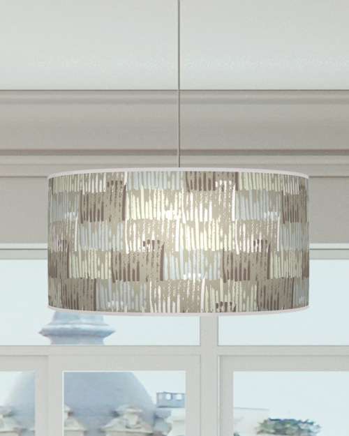 Abstract Lampshade Beige Blue Ceiling Light Drum Lamp Shade  dz96