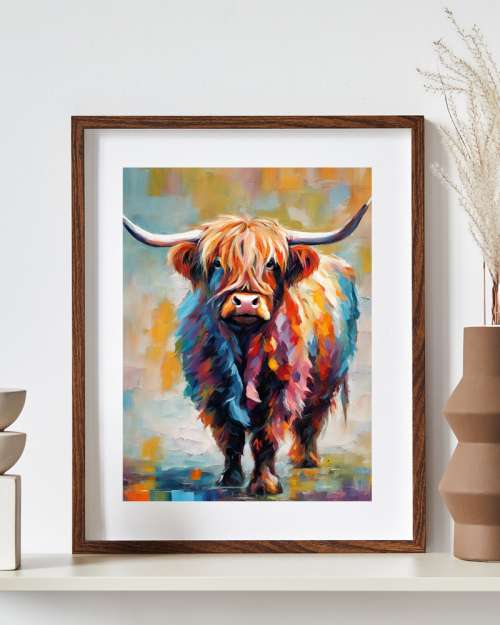 Highland Cow art print Unframed
